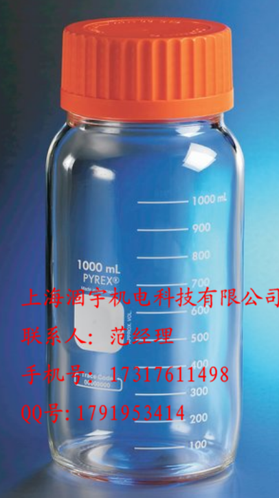 康宁进口CORNING PYREX GLS80广口玻璃试剂瓶500ml