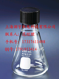 4985-125 CORNING PYREX带盖玻璃三角烧瓶125ml