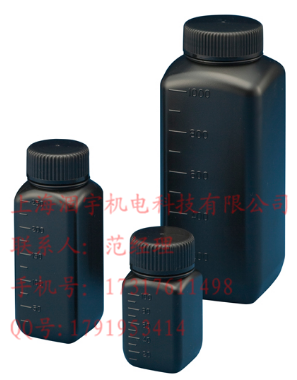 NIKKO黑色遮光方形HDPE塑料瓶